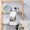 Winter Christmas Wonderland Reindeer Kitchen Towels, Walking in a Winter Wonderland Dish Towels for Kitchen, Snowflake Hand Towel for Bathroom,