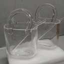 Glass Purse for Drinks Set of 2,24oz Unique Thick Wine Glasses Gifts for Women Party,Fish Bowl Vase,Creative Drinking Glass for Fruit Juice,Tea,Flowers (Bubbled)