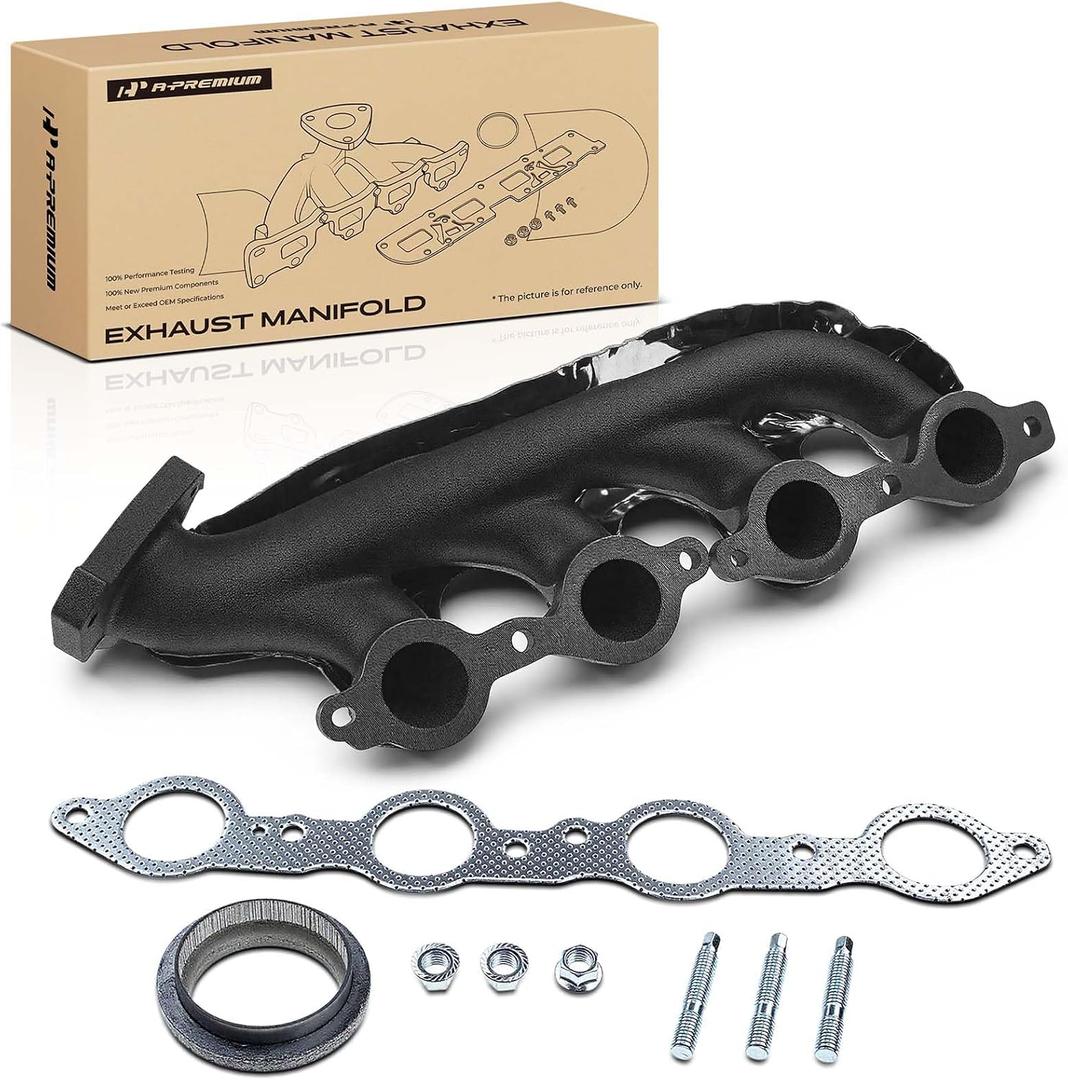 A-Premium Right Side Exhaust Manifold Kit W/Gaskets & Hardware
Compatible with Chevy, GMC & Cadillac - Silverado 1500 2500 3500, Express, Suburban, Tahoe, Avalanche,Sierra, Escalade & More