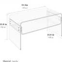 2-Tier Acrylic Coffee Table, Side End Table with Storage Shelf, Modern Center Table for Living Room, Office, Bedroom, Home Small Space, Easy Assembly (Clear), 31.5" x 15.8" x 15.8"