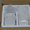 MALACASA Ramekins 6 oz Oven Safe, Porcelain Creme Brulee Ramekins Pudding Custard Cups Small Ceramic Souffle Dishes Ramakan Ramiken Ramicans Baking Bowls Set of 6, White, Series RAMEKIN-DISH