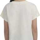 Hurley Girls Soft Knit Basic T-Shirt (6X, Pale Ivory)