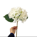 Fake White Hydrangea Artificial Flowers Bouquet 3pcs Real Touch Silk Fake Hydrangeas Heads with 176 Petals and Stems Fall Faux Hydrangeas Flowers for Table Centerpieces Party Floral Arrangements
