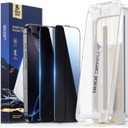 MAGIC JOHN 3rd Gen Upgraded for iPhone 16ProMax Privacy Screen Protector 6.9 Inch,25Anti-Spy Screen,Shockproof Tempered Glass,Auto Dust-Removal,Bubble Free,Easy Installation,2 Pack