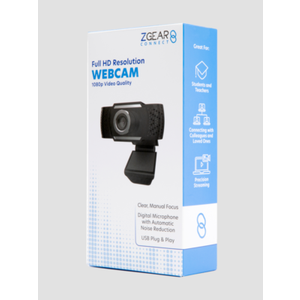 Full HD Resolution WEBCAM 1080p Video Quality 4.5 Foot Cable With USB 2.0 Connection