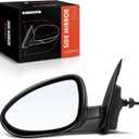 A-Premium Driver Side Manual Door Mirror - Compatible with Chevrolet Sonic 2012-2020 - Non-Heated Manual Folding Black Outside Rear View Mirror - Replace# 95205416