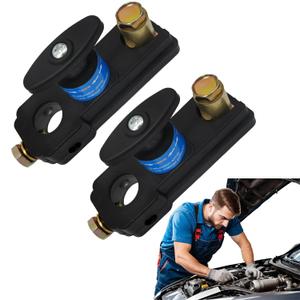 Set of 2 Battery Disconnect Switch 12V 24V Universal Heavy Duty Battery Cut Off Switch Negative On/Off Car Quick Disconnect Battery Terminal Marine Power Shut-Off Switches for Motorcycle Automotive RV