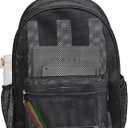 COVAX Heavy Duty Mesh Backpack, See Through College Backpack with Padded Shoulder Straps for Swimming, Outdoor Sports