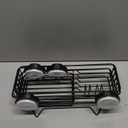 LEVERLOC Shower Caddy Suction Cup, 2 Pack suction shower shelf with Hooks & Soap holder, NO-Drilling Bathroom Holder, Rustproof bathroom organizer, Black