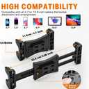 Tablet Holder for Microphone Stand, Mic Stand Tablet Holder for iPad, 360 Adjustable Clip-on Phone Mount for Shee Music Stand, Fits Devices from Screen Size 4.7 to 12.9