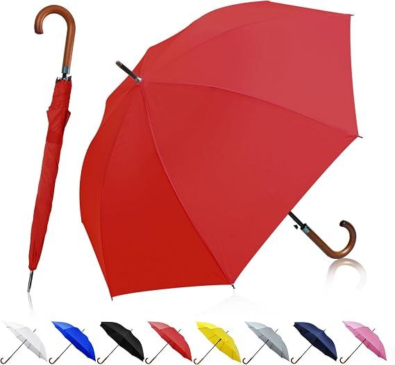 52" Large Stick Umbrella, Windproof, Big Size For Rain, Heavy Duty Umbrellas, Paraguas, Wind Resistant For Women Mens, Automatic Imbrella Adults