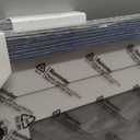 Egofine 8x8 Picture Frame Made of Solid Wood with Plexiglass, Display Pictures 4x4/6x6 with Mat or 8x8 Without Mat for Tabletop and Wall Mounting, Rustic Blue