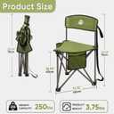 Northroad 2 Pack Tripod Camping Chairs, Portable 3 Legged Folding Tripod Stool Seat with Backrest, Small Compact Lightweight Tripod Chair for Adults Fishing Hunting, 18.1" x 18.1" x 18.1"