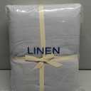 Shilucheng 100% French Linen Sheets - King Size Bed Sheets, Breathable & Cooling Pure Linen Sheets, Soft Durable and Tear Resistant -16 Inch Deep Pocket - 4Pcs (Grey, King)