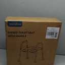 Toilet Seat Riser for Seniors, Raised Toilet Seat with Handles, Adjustable Height & Width, 400lb Handicap Elevated Toilet Seat, Fit Any Toilet