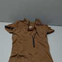 OQQ Women Rompers Ribbed Short Sleeve Zip Front Stretch Tummy Control Yoga Workout Rompers, Size Large