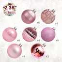 41ct Large Christmas Balls Shatterproof Hanging Decorations Set for Xmas Tree Garland Ornaments (Pink, 2.36''/60mm)