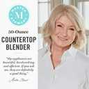 Martha Stewart 50oz Countertop Blender, Smoothie, Margarita & Ice Crushing Blender, BPA-Free Pitcher, 3 Speeds, 5 Presets, Auto-Clean Function, Dishwasher Safe, Stainless Steel Blades, Caviar Gray