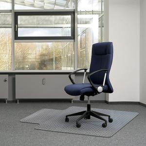 Kuyal Office Chair Mat for Carpets,Transparent Thick and Sturdy Floor Mats for Low and No Pile Carpeted Floors, with Studs (36" X 48" with Lip)