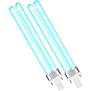 2 Pcs Air Purifier UV Bulb for HVAC Air Condition Duct, UVC G23 2 Pin Base Replacement Light Bulb for D200, R18, R18D R2000 Induct Air Purifier Whole House UV Light (13W)