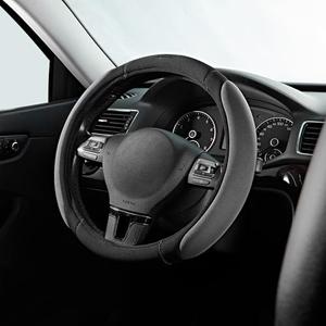 Skechers Steering Wheel Cover,14.5-15 Inch Universal Memory Foam Car Steering Wheel Covers Breathable Anti-Slip Steering Wheels Accessories for Men Women (Black & Grey)