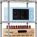 IZEUK 3 Tier Heavy Duty Steel Storage Shelves, Metal Shelf Wire Shelving Rack for Pantry, Kitchen, Cloakroom or Office Organization (13.8" D x 23.6" W x 35.5" H, 750LBS, Chrome)