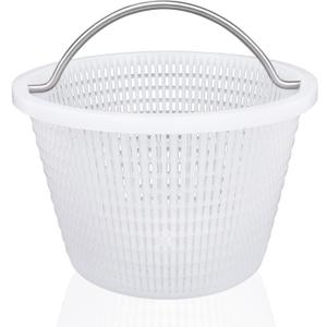Pool Skimmer Basket with Steel Handle, Universal Replacement for Pentair Bermuda 516112 56112Z and Waterway Skimmer Basket 542-3240/542-3240B
