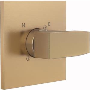 Replacement for Delta 13/14 Series Shower Valve Trim Kit, Brushed Gold Shower Handle Set for Delta R10000 Valve, (Cartridge and Valves Not Included), Champagne Bronze