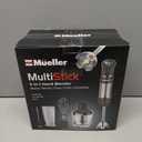 Mueller Multistick 5-in-1 Immersion Blender Handheld,12 Speed Hand Mixer-Turbo Boost, Heaviest Duty Copper Motor, Titanium reinforced Blades Hand Blender, Milk Frother Wand, Whisk,Beaker, Chopper,Grey (Gray)