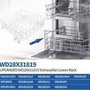 WD28X31819 WD28X10284 Lower Dishwasher Rack Replacement Compatible With GE Kenmore Dishwasher Rack Assembly ADW1100N10WW Replaces WD28M65 WD28X10001 WD28X10054 WD28X10213 WD28X10335 WD28X305