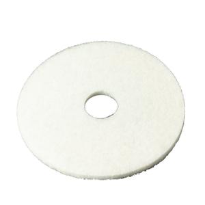 3M White Super Polish Floor Pad 4100, 16", 5/Case, Polish Wood Floors, Spray Cleaning or Dry Buffing Soft Finishes