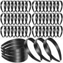 Hotop 100 Pcs Plastic Headbands Bulk 1 Inch Wide Craft No Teeth Plain Headbands DIY Hair Band Accessories for Girls Women (Black,1 Inch Wide)