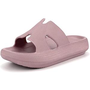 Scecocrs Cloud Pillow Recovery Slides for Women,Womens H-starp Platform Comfortable Memory Foam Arch Support Sandals,Waterproof EVA Cushioned Cushion Slippers for Beach Shower Bathroom Pool