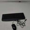 EDJO - Combo de teclado y mouse con cable, teclado ergonmico de tamao completo para computadora con reposamanos y mouse ptico con cable para Windows, Mac OS de escritorio, computadora porttil y PC (Negro -)