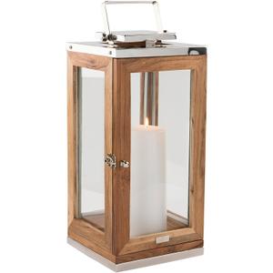 TOLEDO lantern, glass, brown, 43 cm