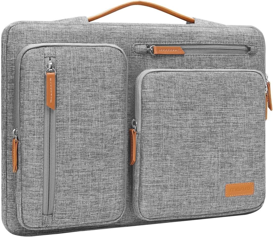 MOSISO 360 Protective Laptop Case 17.3 inch, 17-17.3 inch Laptop Sleeve Compatible with Dell, HP, Lenovo, Asus, Acer, Alienware, Side Open Carrying Case with 4 Zipper Pockets & Handle, Gray