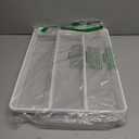 madesmart 3 Compartment Utensil Tray, Multi Purpose Storage Organizer, Non Slip Lining,Deep Storage for Ladles, Whisks & Serving Tools, for Drawers & Home Organization, White