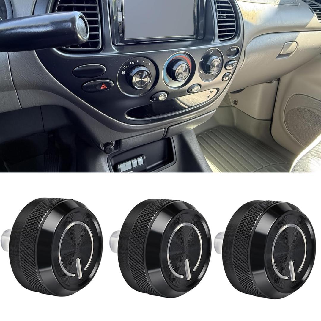 3Pcs Upgraded Control Switch Knob for Toyota Tundra 2000-2006,Air Conditioning AC Heater Blower Fan Climate Control Knobs Switch Button,Replaces 55905-0C010 559050C010