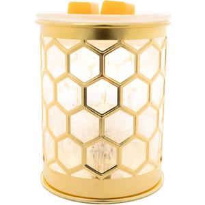 Scentsationals Wax Melt Warmer, Wax Warmer for Scented Wax Melts - Modern Collection Honeycomb Capiz - Candle Wax Melter for Fragrance Cubes and Tarts