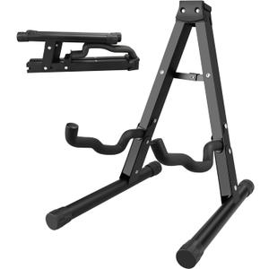DkOvn 1/2/4 Pack A-Frame Folding Guitar Stand with Non-Slip Rubber and Foam Arms, Metal Guitar Stand for Acoustic, Electric, Bass, Ukulele, Banjo