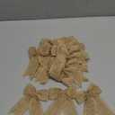 20 Pieces Burlap Bows Burlap Bow Knot Handmade Burlap Decorative Bowknot Natural Ornament Bow for Christmas Decoration Tree Festival Holiday Party Supplies (Beige)