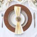 MAONAME Dark Brown Faux Wood Charger Plates, 13" Plastic Plates Chargers Set of 12, Farmhouse Chargers for Dinner Plate, Rustic Round Charger for Party