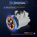 ECCPP AC Compressor 2002-2006 for Honda CR-V CRV 2.4L AC Compressor with Clutch Rapid Cooling HS110R