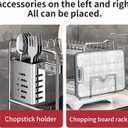 Dish Drying Rack, Double Layered countertop Kitchen Organizer with Drainage Large Bowl Rack and Storage Rack with Drainage Board, Suitable for Kitchen Bars (Silver) (Small)