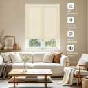 SUNOFF Cordless No Drill Light Filter Cellular Shades, 23" W x 48" H, Beige