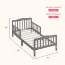 Dream On Me Classic Design Toddler Bed, GREENGUARD Gold, Steel Grey