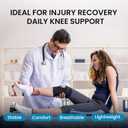 Galvaran Knee Brace with Side Stabilizers for Meniscal Tear Knee Pain ACL MCL Arthritis Injuries Recovery, Breathable Adjustable Knee Support for Men and Women, Small 