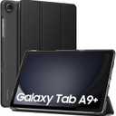 MoKo Case for Galaxy Tab A9+/A9 Plus 11 inch 2023, Slim Stand Protective Smart Cover with Hard PC Translucent Back Shell for Tab A9 Plus Tablet (SM-X210/X216/X218), Auto Wake/Sleep, Black
