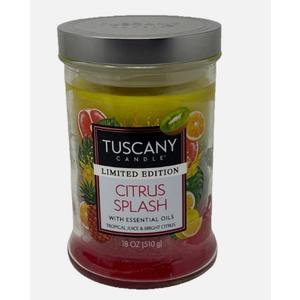 Tuscany Candle, Limited Edition Citrus Splash, With Essential Oils, Tropical juice and bright citrus 18OZ