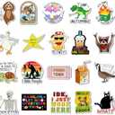 Ceenna 20 Pcs Funny Fridge Magnets Reusable Cute Animals and Words Fun Anime Refrigerator Magnets for Office Work Home Car Locker Cabinet Gifts Decorations(Stylish Style)